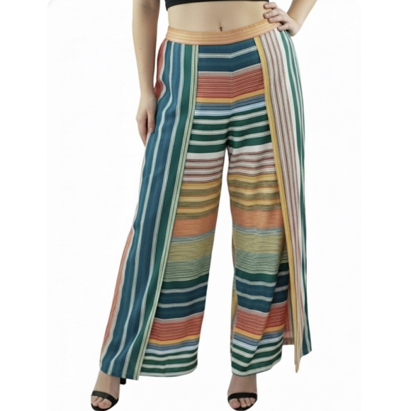 The Unbranded Brand Pants - NWT‎ Marée Pour Toi wrap front wide leg pants size 12